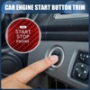 Partuto Engine Start Stop Button Cover, Front Ignition Starter Switch