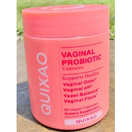 100% Pure Quixao Vaginal Probiotic Capsules for pH Balance, Vaginal Odor and Health 60ct