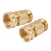 2PCS Water Hose Quick Connector Brass 3/4 Inch Male and