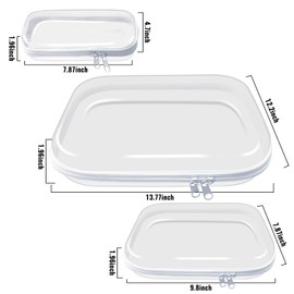 VISTTUSWILL Clear Hard Plastic Zipper Case,Transparent Double Zippers Hard Pouch for Samll Stuff,Portable Travel Organizer Bin for Makeup Storage(Small,White)