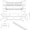 Slim Handle 995 mm Brushed Stainless Steel Look for Milling