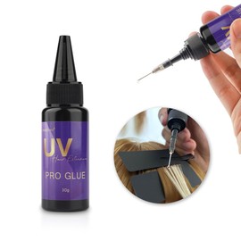 GlamorDove Invisible Hair Extension Glue for UV Extension Kit 30g UV Hair Extension Glue 2Pcs Waterproof Seamless Fast Drying Resin Lamp Invisible Extension System