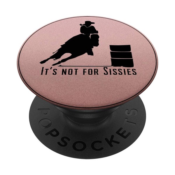 Barrel Racing Horse Stuff Design on Rose Pink Background PopSockets