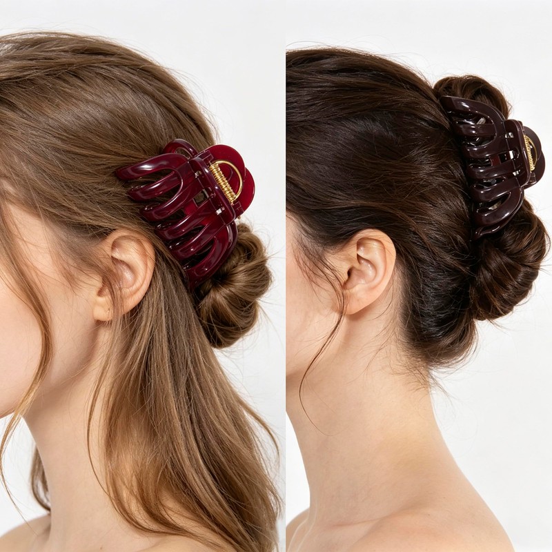 Large Claw Clips for Thick Hair 2 Pcs, 3.66 Inch