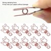 100Pcs Bunny Binder Clips Hollow Out Cute Strong Clamping Durable