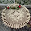 kilofly Home Handmade Crochet Cotton Lace Table Sofa Doily, Waterlily,