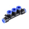 sourcing map Plastic Inline Manifold Union Push to Connect Tube