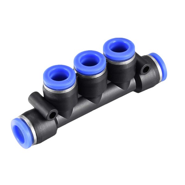 sourcing map Plastic Inline Manifold Union Push to Connect Tube