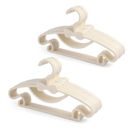 Baby Hangers, Set of 20, Hangers for Children, Baby Preparation, Laundry Dryer, Clothes Hangers, Wet and Dry Hangers, Closet Storage, Space Saver (Off White)