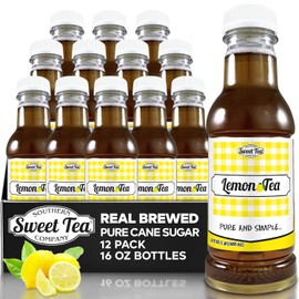 Southern Sweet Tea Company Lemon Iced Tea - 12 Pack - Real Brewed with Pure Cane Sugar