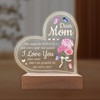 Engraved Night Light -3D Acrylic Flower Heart Night Lamp Mum