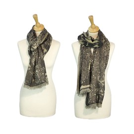 Sunsa Women's / Men's Scarf, Soft Winter Men's Scarf/Neckerchief Made of Cotton & Viscose, Unisex Winter Scarf with Fringes, Scarf Autumn Scarf Scarves & Scarves as a Gift for Men or Women, Khaki