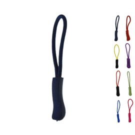 ROKEL Zipper Pulls, Zip Puller Replacement – 10 Pack Navy Blue, Durable Zip Tags Cord Pulls for Backpacks, Luggage, Jackets, Suitcases & Bags – Easy Fix Zip Repair Extension (Navy Blue, 10 Pack)