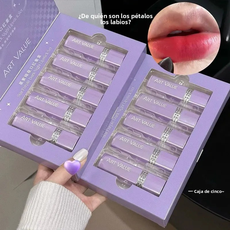 Set De Labiales Art Value Mate Terciopelo Otoño, Larga Durac