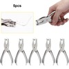 5Pcs Hole Punch HandHeld Single Side Classic Office Paper Ticket