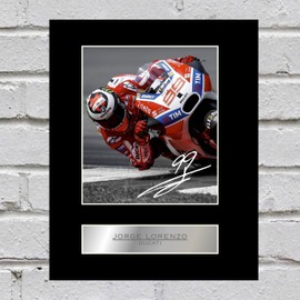 Jorge Lorenzo Signed Mounted Photo Display Ducati