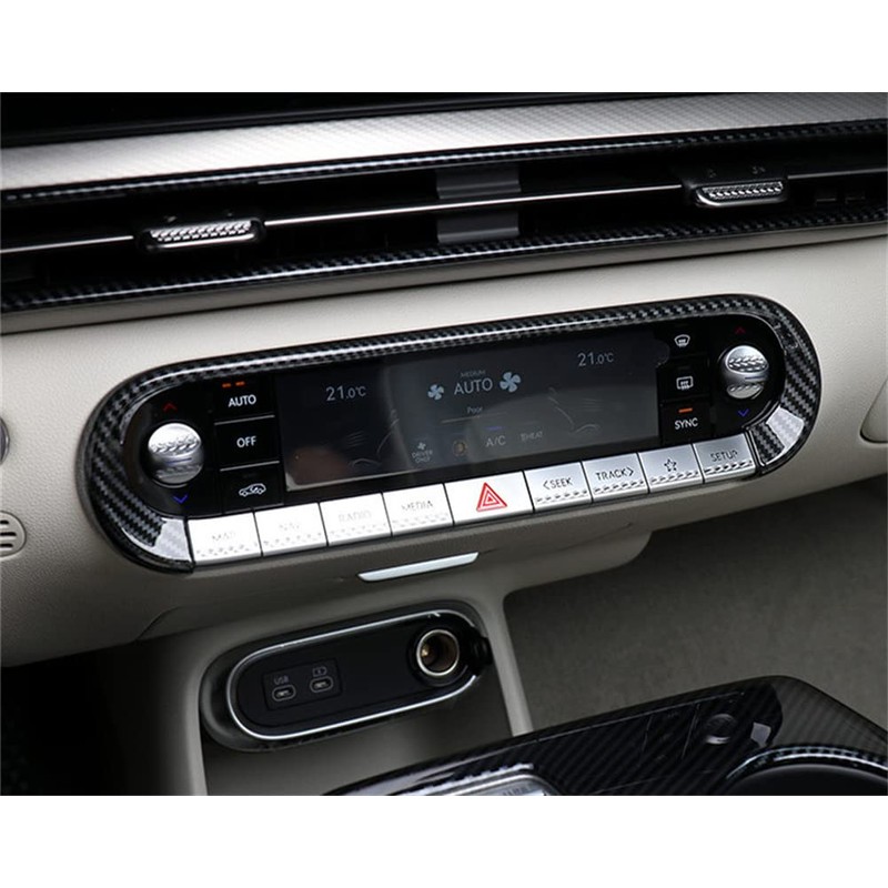 Cnaurda Carbon Fiber Style Car Center Console Air Condition Panel