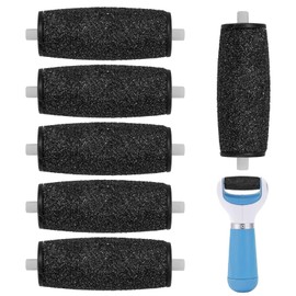 6PCS Foot File Replacement Rollers, Exfoliating Pedicure Machine Grinding Stone Head, Compatible with Micro Pedi and Scholl Velvet Smooth Replacement Rollers for Callus Removal