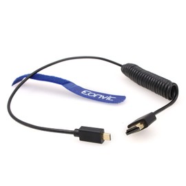 Eonvic 2.0 HDMI Coiled Cable 4K HDMI to Micro HDMI Cable High Speed Thin HDMI Male to Male Extender Coiled Cable for Canon M5/m6 Sony A7 A7R A7S A6500 6300 6000 5100 Panasonic GH4