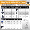 Ailbiuko 40 PCS 1/2" Pneumatic Quick Connect Air Hose Fitting