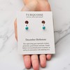 Philip Jones December (Turquoise) Birthstone Clip On Earrings Created with