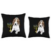Jewish Beagle Dog Menorah Hanukkah Pajamas Chanukah PJs Throw Pillow