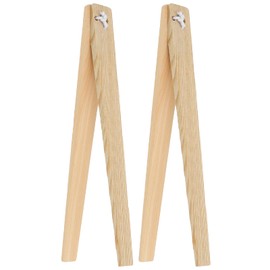 Toddmomy 2 Pieces Wooden Tweezers Children's Tweezers Toy Preschool Tweezers Mini Served Tweezers Wooden Early Educational Toy