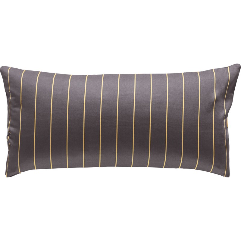 Erwin Müller Satin Cushion Cover, Cushion Cover, 100% Cotton, Yellow/Anthracite,