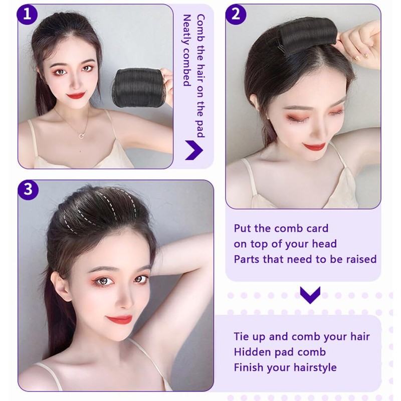 2Pcs Brown Black Hair Comb Bump It Up Volume Hair