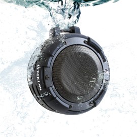 KYOHAYA SOUND GEAR OUTDOOR JKBT098 Bluetooth Speaker, Outdoor Waterproof, IPX8 Bath, Suction Cup, Deep Bass, Loud Volume, Car, Small, Compact, Portable, Includes Microphone, 5W Output, Carabiner