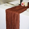 LuxeLouise 2 Packs Cheesecloth Table Runner 120 Inch Terracotta Cheese