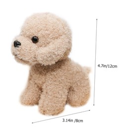 TENDYCOCO Key Chain Puppy Key Ring Puppy Bag Pendant Lovely Plush Tote Bag Portable Key Chain Adorable Key Chain Key Accessories PP Cotton Light Brown