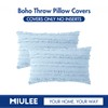 MIULEE Set of 2 Decorative Boho Throw Pillow Covers Linen