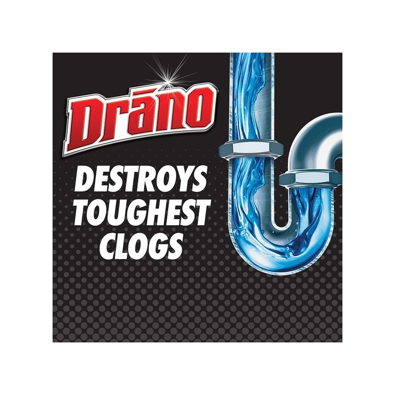 Drano 696642 Max Gel Clog Remover, Bleach Scent, 128 oz