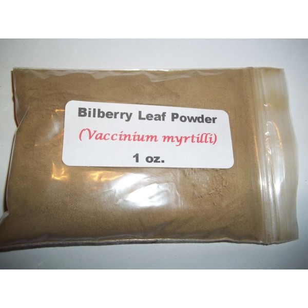Bilberry leaf 1 oz. Bilberry leaf powder (Vaccinium myrtilli myrtillus)
