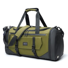 ARGUFI - Bolsas de gimnasio para hombres y mujeres con compartimento para zapatos y bolsillo húmedo, A-TG-002-Verde, L22*W10.2*H10.2(IN)