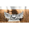 Crushed Diamond Angel Wings with Shelf Sitter Ornament Decorative Sculpture