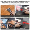 Perco Plastic Scraper Blade Refills - Durable, Rust-Free Single-Edged 3-Inch
