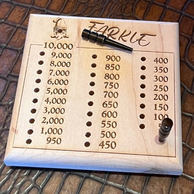 Farkle Dice Tray Improve Math Skills Wooden Classic Dice Game
