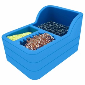 Solder Tip Cleaner Soldering Iron Cleaner, Solder Sponge and Brass Wool and Dense Cleaning Steel Brush in Silicone Holder