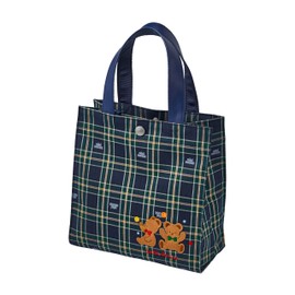 Miki House 10-8223-684 Tote Bag, Bag, Handbag, Checker, Bear, Boys, Girls, Baby, Kids, Children's Clothes, Women's, Mom, navy