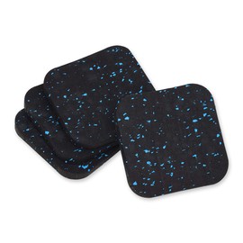 SCSpecial Treadmill Mat 4 Pieces Exercise Equipment Mats Shock Absorbing Rubber Treadmill Pads for Carpet or Floor Protection