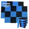 yxijzlg24 Pack Acoustic Foam Panels，2“ x 12” x 12” Sound