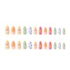 CEWEWP Colorful Press on Nails Medium Almond Fake Nails with