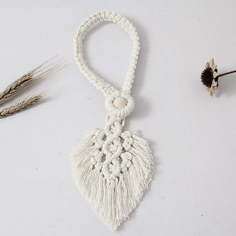 2Pcs Soft Rope Tassel Curtain Pull Backs Fashionable Hand Knitting