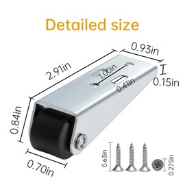 4 Pcs Side Mount Caster Wheels of Non-Slip Heavy Duty Directional,Wooden Door Drooping Support Sinking Repair,for Coffee Tables Sofa Trundles and Furniture