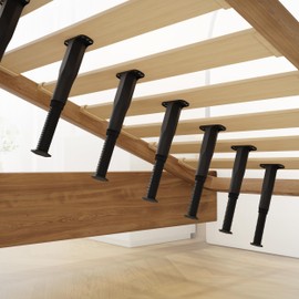 amusediy Adjustable Bed/Furniture Support Legs Replacement - Universal Bed Stabilizer Kit, Prevent Sagging & Collapse for Queen/King/Platform Beds with Precision Height Adjustment (4PC (8.3"-14.5"))