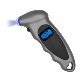 KVAEY Digital Tire Pressure Gauge, 150 PSI 4 Settings Accurate Tire Gauge with Non-Slip Grip, Backlight LCD Tire Pressure Gauge Reader Checker Tool for Car Truck Bicycle Motorcycle (Gray)