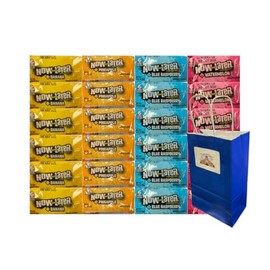 Assorted Now and Later Candy 24 Pack – Banana, Pineapple, Blue Raspberry & Watermelon – Long-Lasting Chewy Fun Treats, Party Favors, Kids’ Snack Bags, Event Candy Bulk