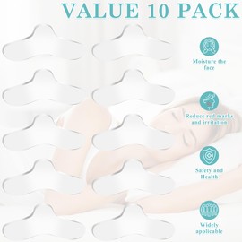 TOMOON 10 Pack Universal Nose Pads for CP-AP Ma-sk - Nasal Gel Pads Avoiding Air Leaks,Red Mark Irritation and Soreness,Can Be Trimmed by TOMOON
